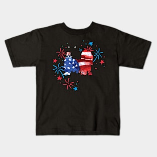 Shih Tzu Uncle Sam Hat 4Th Of July Kids T-Shirt